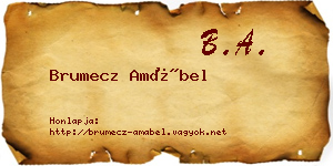 Brumecz Amábel névjegykártya